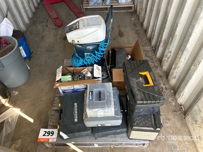 Mastercraft 11 gal Air Compressor w/Hoses, Tap & Die Set, Power Tools, Socket Set & Assorted Tools