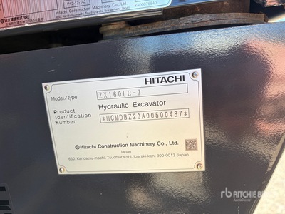 2023 Hitachi ZX160LC-7 Tracked Excavator