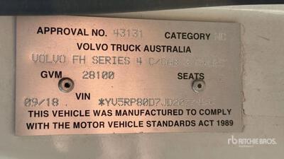 2018 Volvo FH16 6x4 Globetrotter Cabina con cuccetta per trattore stradale