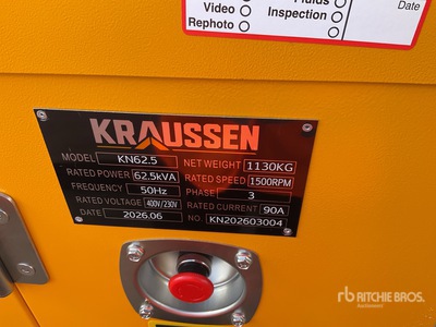 2026 KRAUSSEN KN62.5 Zestaw prądotwórczy (Unused)
