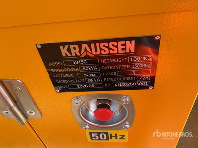 2026 KRAUSSEN KN50 Zestaw prądotwórczy (Unused)