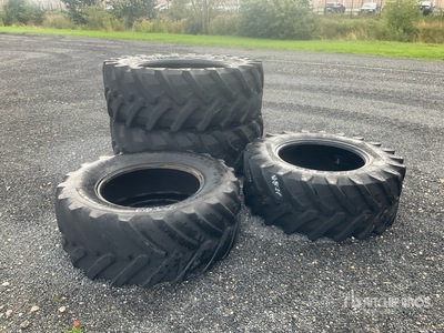 Quantity of (2) Trelleborg TM700 580/70R42 + (1) Trelleborg TM800 & (1) Michelin 540/65R30 Tires