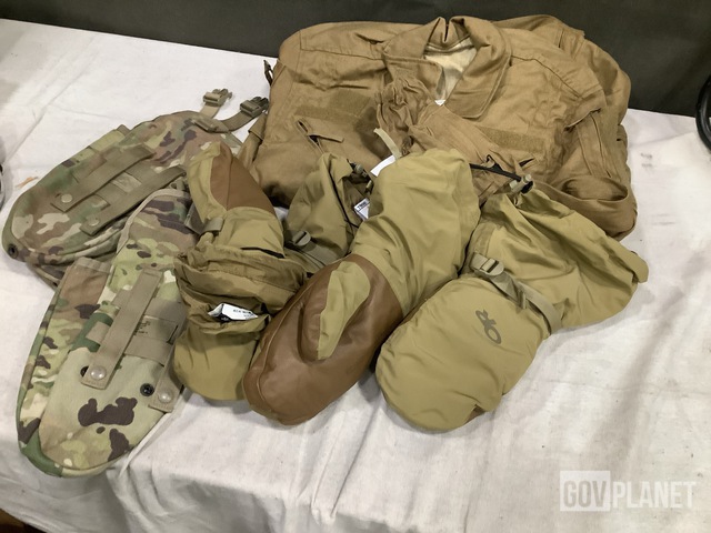(13) Coveralls, (22) Entrenching Carriers, (4) Pairs of Mittens & Assorted Items