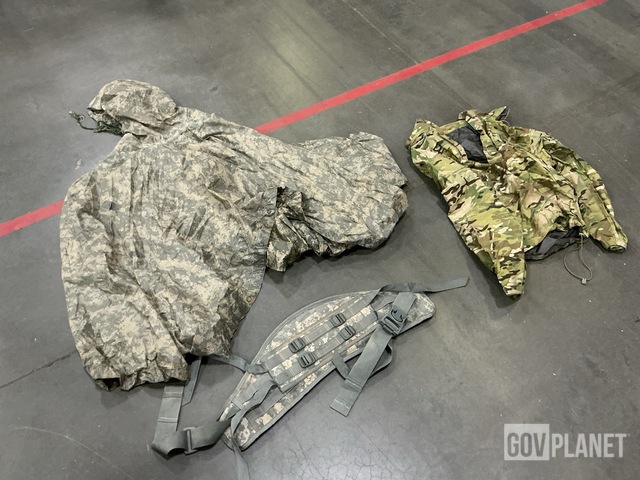 (21) Wet Weather Ponchos, (44) Molded Waist Belts & Assorted Items