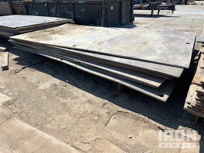 Quantity of (8) 8 ft x 15 ft (1 in Thick) Steel Plates