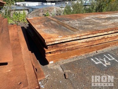 Quantity of (10) 6 ft x 12 ft (1.5 in Thick) Steel Plates