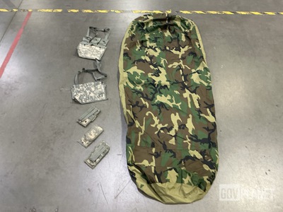 (60) Two Mag Pouches, (2) Bivy Covers, (27) Bandoleer Pouches & Assorted Items