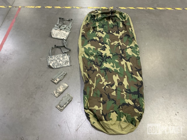 (60) Two Mag Pouches, (2) Bivy Covers, (27) Bandoleer Pouches & Assorted Items