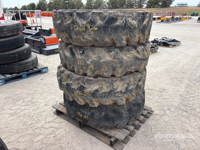 Quantity of (4) Solid AEL Solid Air 14.00-24 Aperture Tires