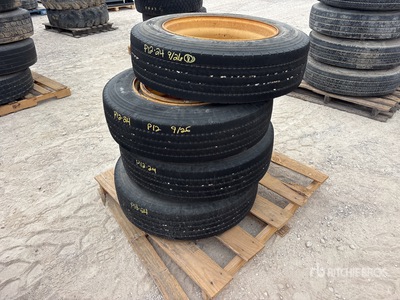 Quantity of (4) Yokohama Super Steel RY103 255/70R22.5 Tires