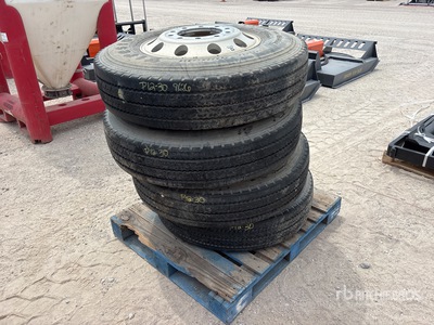 Quantity of 4  Unknown or N/A Firestone F5560 11R22.5 Tires