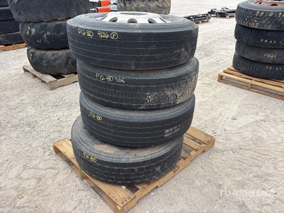 Quantity of (4) Bridgestone 295/75R22.5 Tires