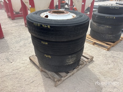 Quantity of (4) Bridgestone 11R22.5 Tires