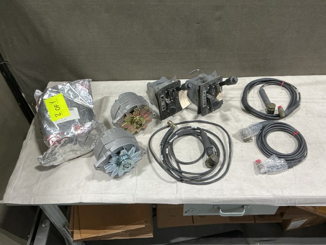 (2) Control Assemblies, (4) Alternators, (19) Cable Assemblies & Assorted Items
