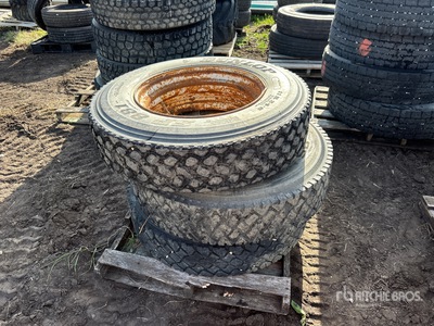 Quantity of (3) Dunlop 11R24.5 Tires