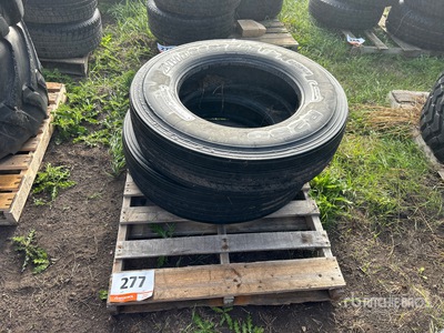 Quantity of (2) Bridgestone 11R24.5 Tyres