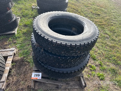 Quantity of (4) Bridgestone 11R24.5 Tires