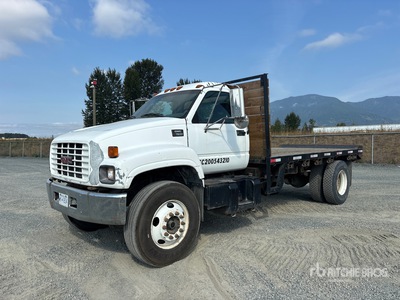 2002 GMC C7500 4x2 Flatbed Dump Truck