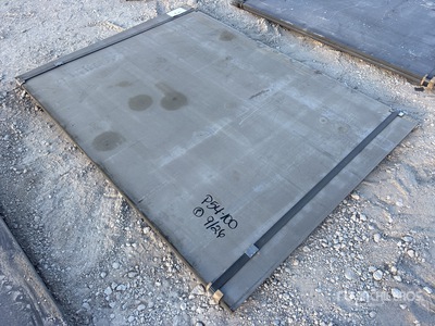 Quantity of (2) 2025 Kit Containers Steel 5 ft x 7 ft (1 in Thick) Steel Plates (Unused)