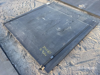 Quantity of (2) 2025 Kit Containers Steel 6 ft x 6 ft 3 in (1 in Thick) Steel Plates (Unused)