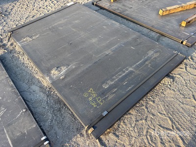 Quantity of (2) 2025 Kit Containers Steel 5 ft x 8 ft 4 in (1 in Thick) Steel Plates (Unused)