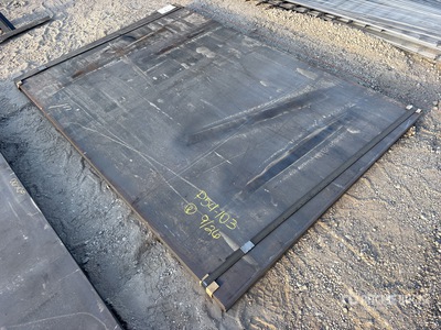 Quantity of (2) 2025 Kit Containers Steel 5 ft x 7 ft 6 in (1 in Thick) Steel Plates (Unused)