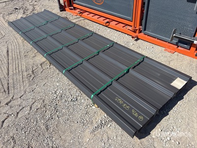 Quantity of (50) 2025 Kit Containers 12 ft Steel R Panel (Unused)