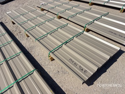 Quantity of (50) 2025 Kit Containers 12 ft Steel R Panel (Unused)