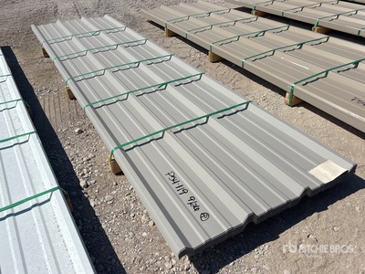 Quantity of (50) 2025 Kit Containers 12 ft Steel R Panel (Unused)
