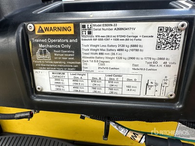 2021 Yale E50XN 4400 lb Electric Forklift