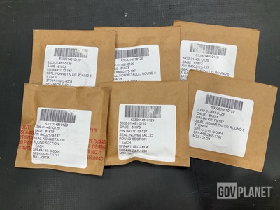 (6) Woodward HRT 84002173-137 Non-Metallic Round Section Seals
