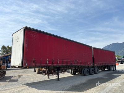 2004 Doepker 32 ft Super B-Train Lead Curtain Side Trailer
