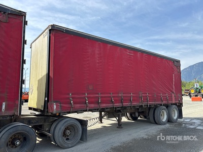 2004 Doepker 28 ft Super B-Train Pup Curtain Side Trailer