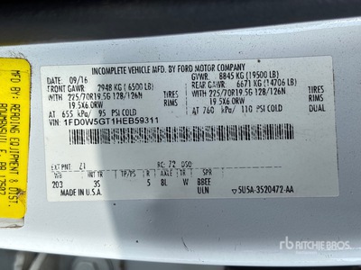 2017 Ford F-550 4x2 Crew Cab Service Truck