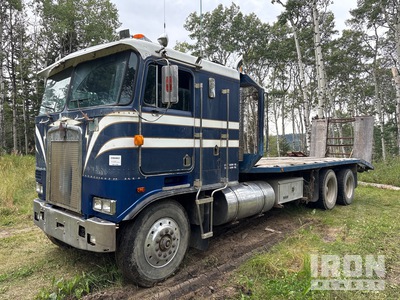 1988 Kenworth 671 6x4 Sleeper COE Flatbed Truck