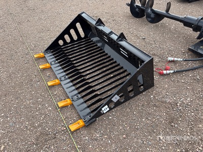 2026 GIYI GY-RB44 43 in Skeleton Mini Mini Rock Skid Steer Bucket (Unused)