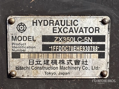 2017 Hitachi ZX350LC--5 Excavatrice sur chenilles