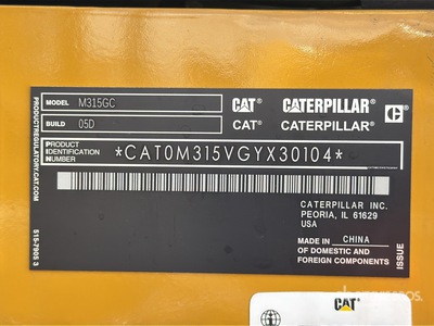 2026 Cat M315GC Excavadora Hidraulica sobre Neumaticos (Sin Usar) / Wheel Excavator (Unused)