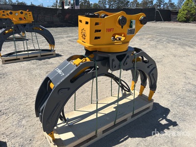 2026 TOFT TOFT04G Q/C Rotating Excavator Grapple - Fits 4 - 8 Ton (Unused)