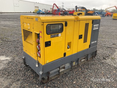 2017 Atlas Copco QAS60 PD S3A 60 kVA Skid-Mounted Generator set