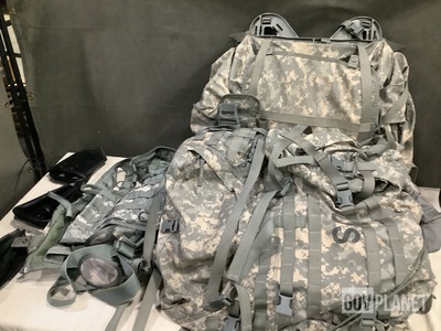 (13) Entrenching Tools, (1) Vest, (2) Large Field Pack Sets & Assorted Items