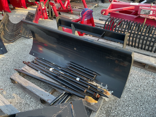 Quantity of (1) Mahindra Snow Plow Attachment and Several Hay Spears (Unused)