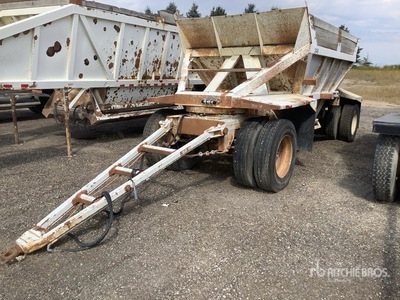 1988 Fruehauf DES-B2-M11A 20 ft T/A Turntable A-Train Pup Belly Dump Trailer