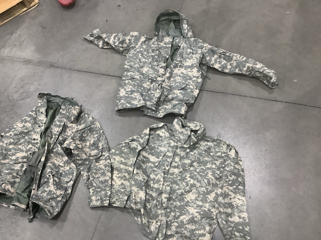 (53) Cold Weather Parkas, (15) Wet Weather Jackets & Assorted Items
