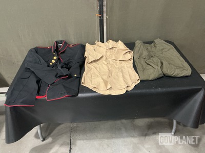 (2) Men's Coats, (12) Men's Shirts, (2) Pairs of Women's Slacks & Assorted Items
