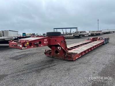1990 Tusco Tri/A Removable Gooseneck Lowboy Trailer
