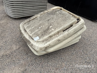 Quantity of (7) Club Car 60 in x 43 in Golf Cart Poly Roof Tops
