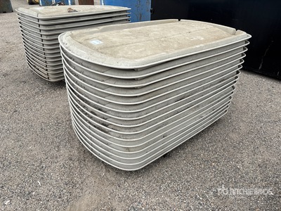 Quantity of (15) 66 in x 45 in Golf Cart Poly Roof Tops