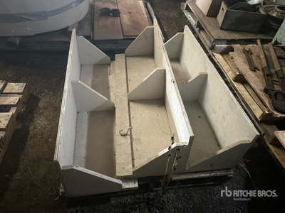 (3) 4 Ft Wooden Shelving
