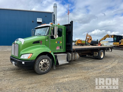 2014 Kenworth T370 4x2 Ciężarówka z płaską platformą
